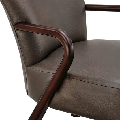 Arden Faux Leather Upholstered Accent Armchair