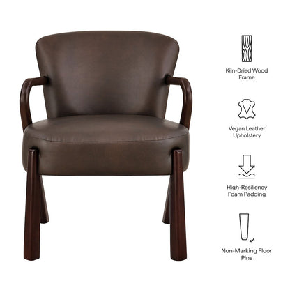 Arden Faux Leather Upholstered Accent Armchair