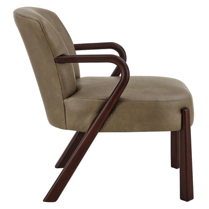 Arden Faux Leather Upholstered Accent Armchair