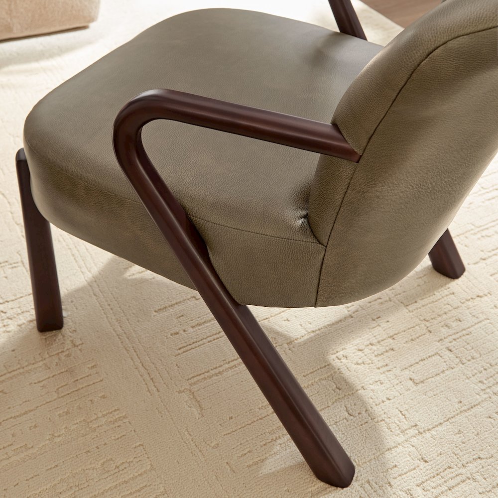 Arden Faux Leather Upholstered Accent Armchair
