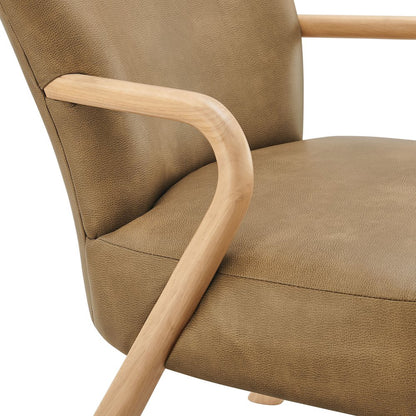 Arden Faux Leather Upholstered Accent Armchair
