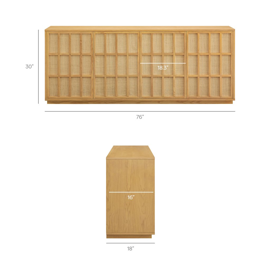 Aiko 76 Inch Japandi Sideboard