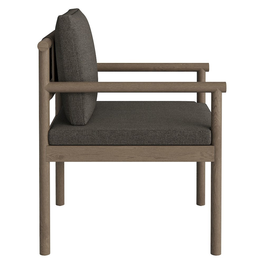 Eleni Outdoor Patio Teak Wood Rope Dining Chair