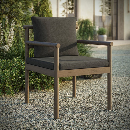 Eleni Outdoor Patio Teak Wood Rope Dining Chair