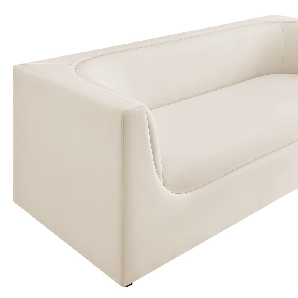 Hilda 86" Curved Back Performance Velvet Sofa