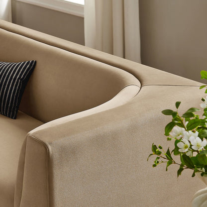Hilda 86" Curved Back Performance Velvet Sofa