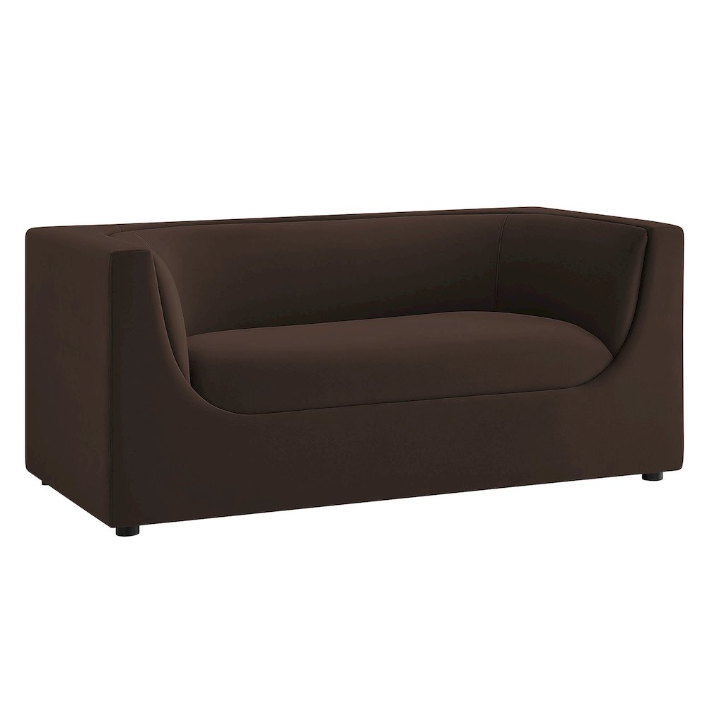 Hilda 67" Curved Back Performance Velvet Loveseat