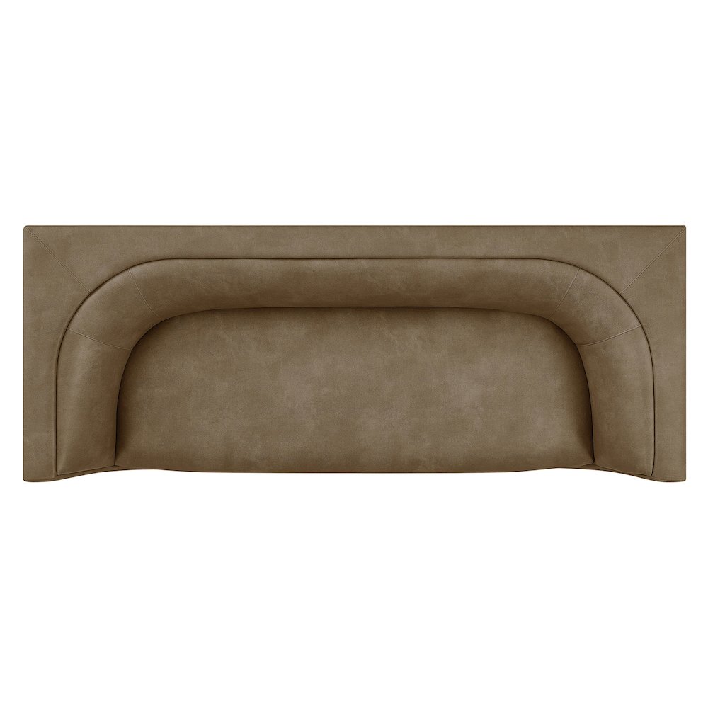 Hilda 86" Curved Back Vegan Leather Sofa