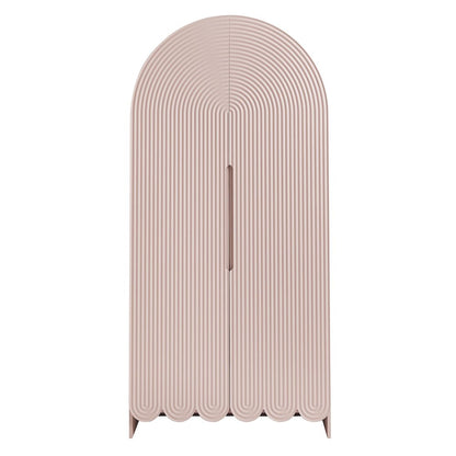 Dahlia 78 Inch Fluted and Scalloped Arched Storage Cabinet