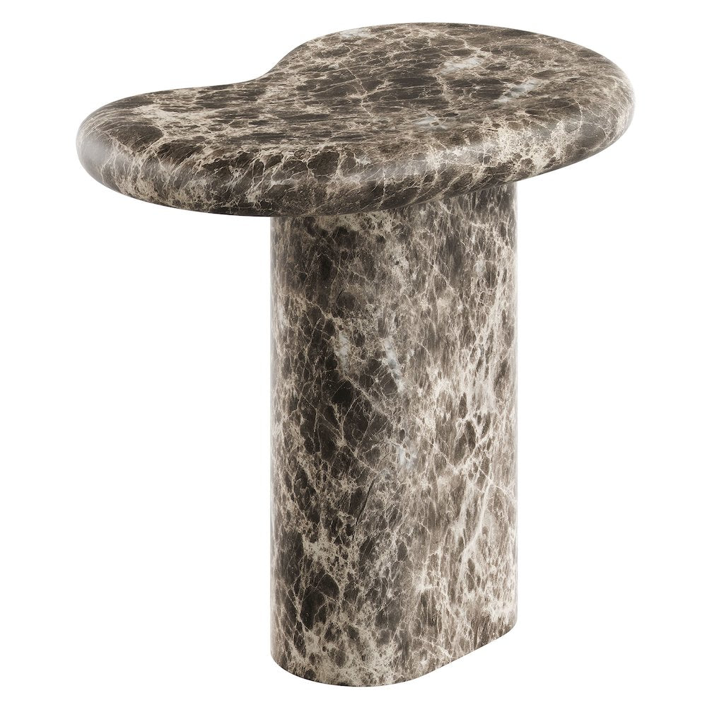 Elowen Outdoor Patio Faux Marble Side Table