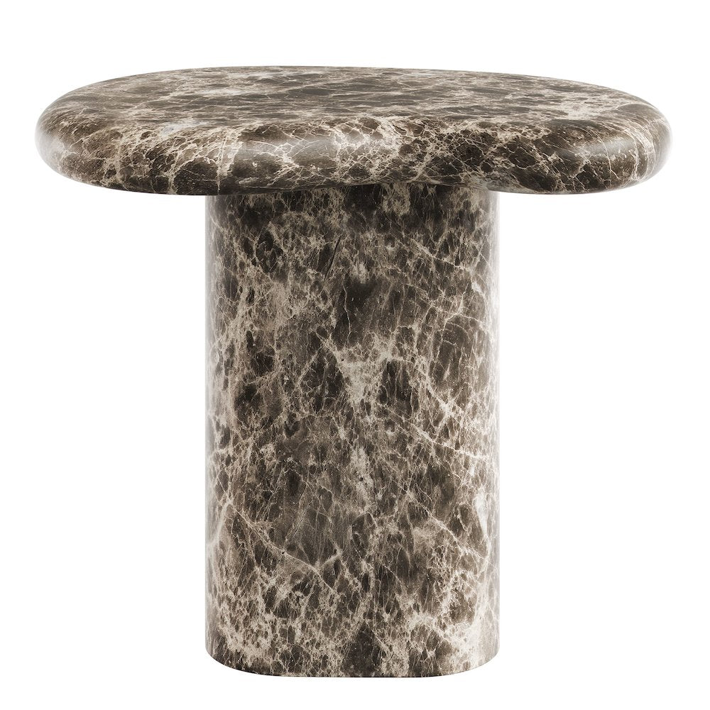 Elowen Outdoor Patio Faux Marble Side Table