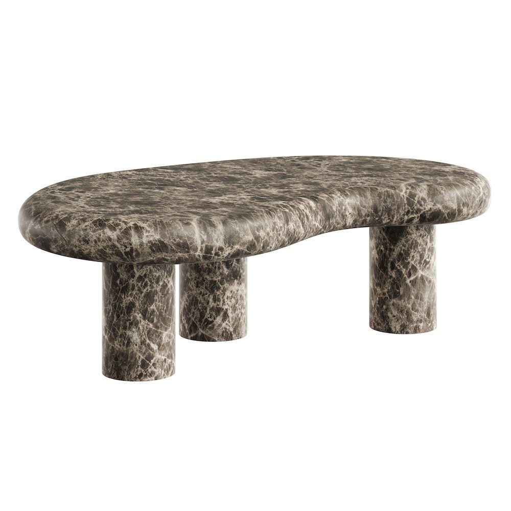 Elowen Outdoor Patio Faux Marble Coffee Table