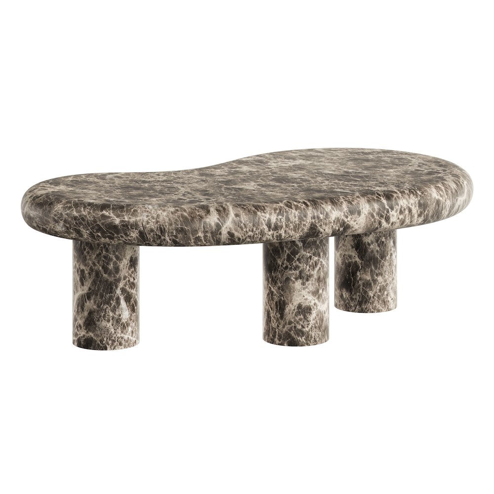 Elowen Outdoor Patio Faux Marble Coffee Table