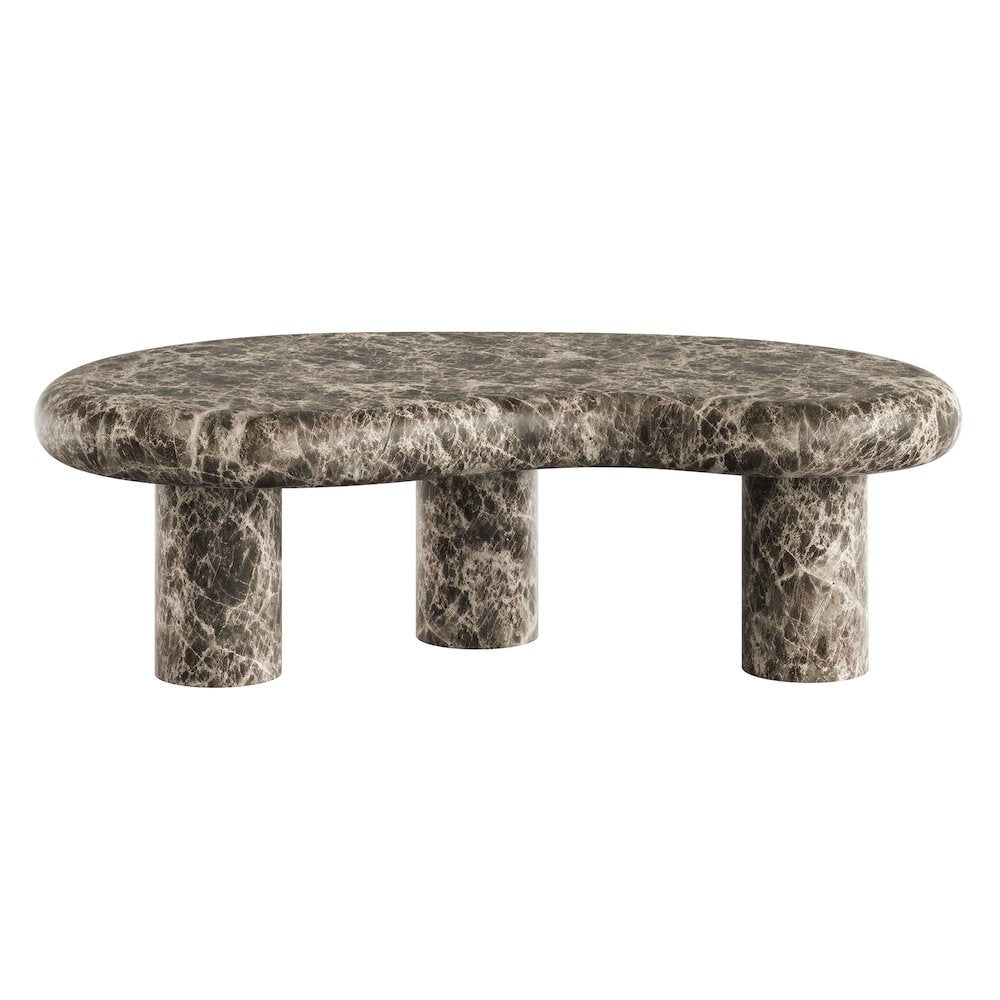 Elowen Outdoor Patio Faux Marble Coffee Table