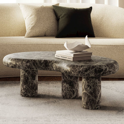 Elowen Outdoor Patio Faux Marble Coffee Table