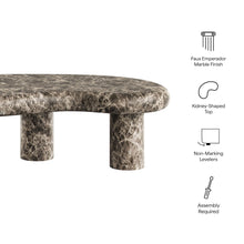 Elowen Outdoor Patio Faux Marble Coffee Table