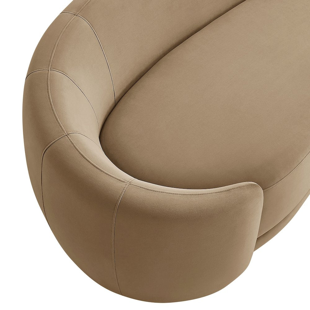 Contessa Curved Performance Velvet Sofa