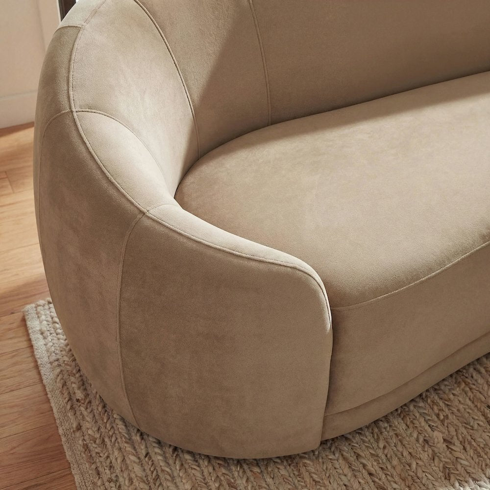 Contessa Curved Performance Velvet Sofa