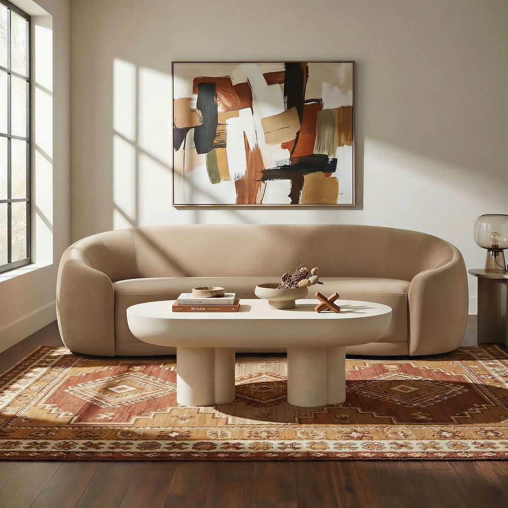 Contessa Curved Performance Velvet Sofa