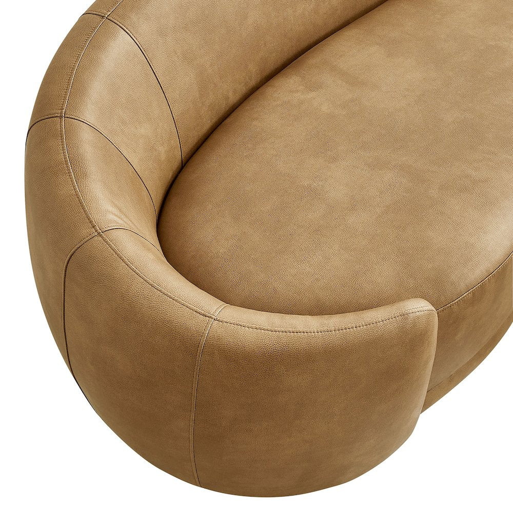 Contessa Curved Vegan Leather Sofa