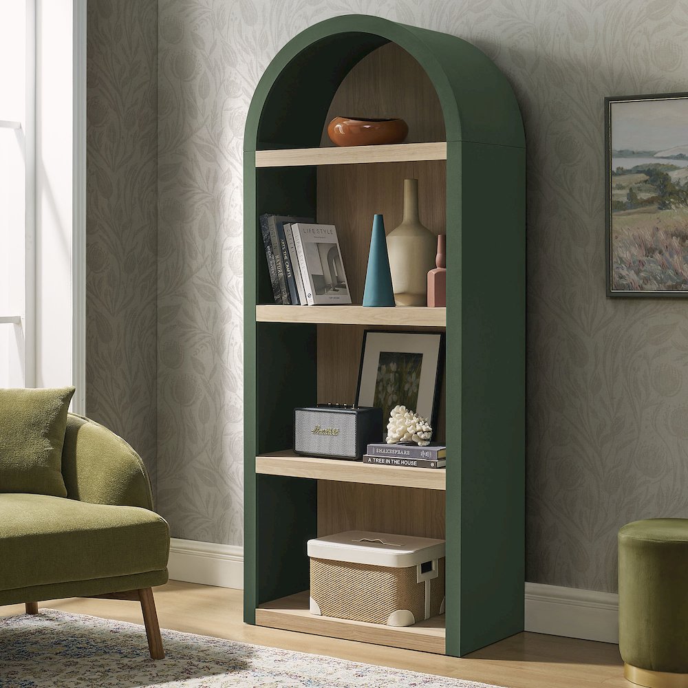 Caleb 4 Arched Display Shelf Bookcase