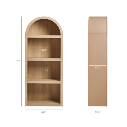 Caleb 4 Arched Display Shelf Bookcase