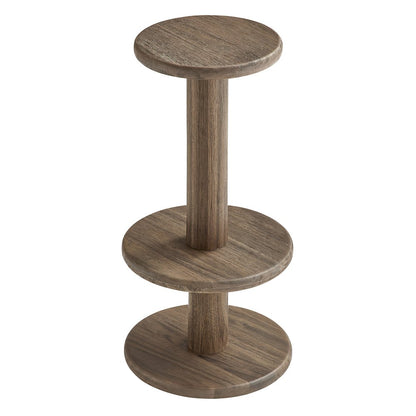 Neo 15 Inch Round Indoor - Outdoor Patio Patio Wood Bar Stools