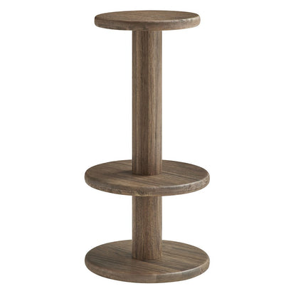 Neo 15 Inch Round Indoor - Outdoor Patio Patio Wood Bar Stools