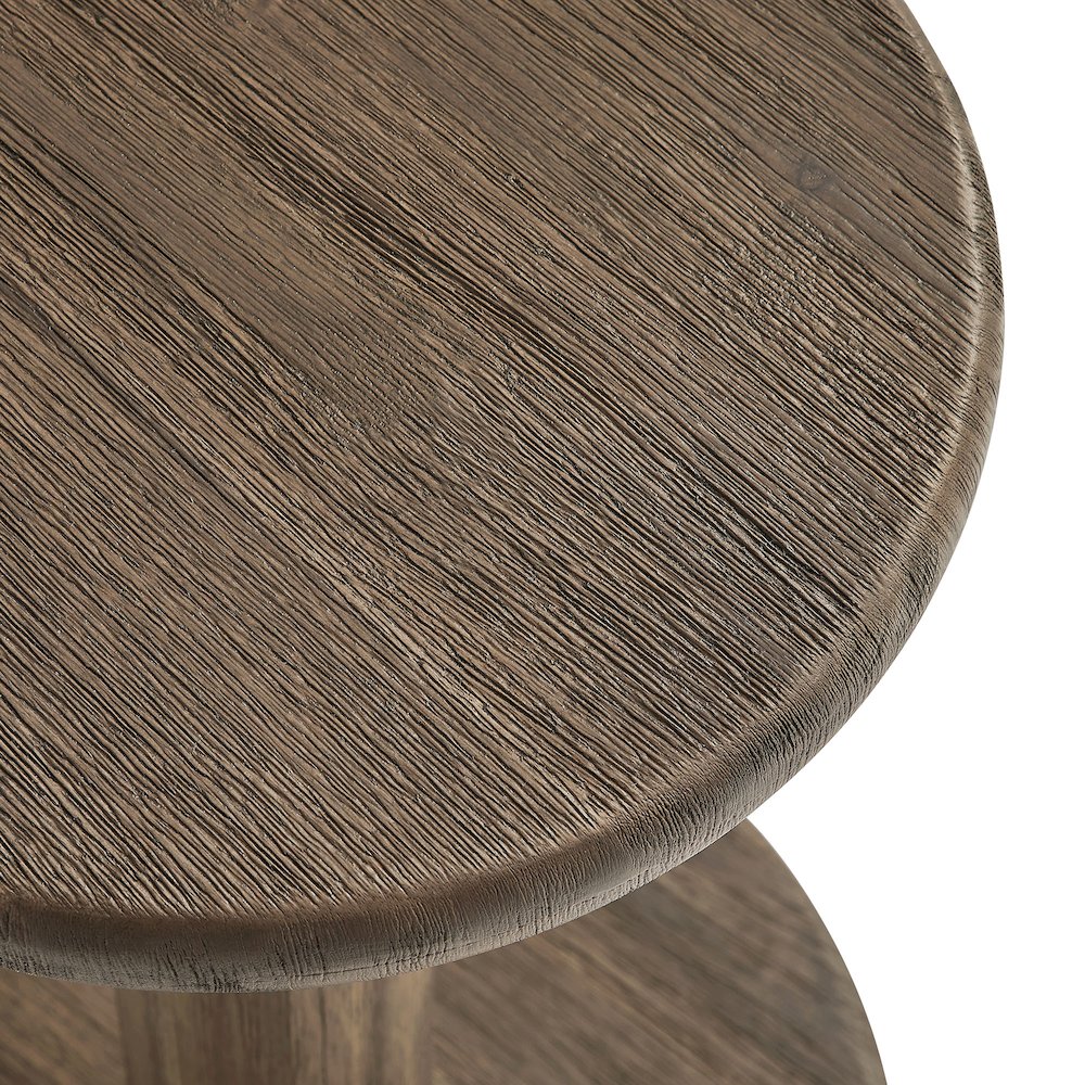Neo 15 Inch Round Indoor - Outdoor Patio Patio Wood Bar Stools