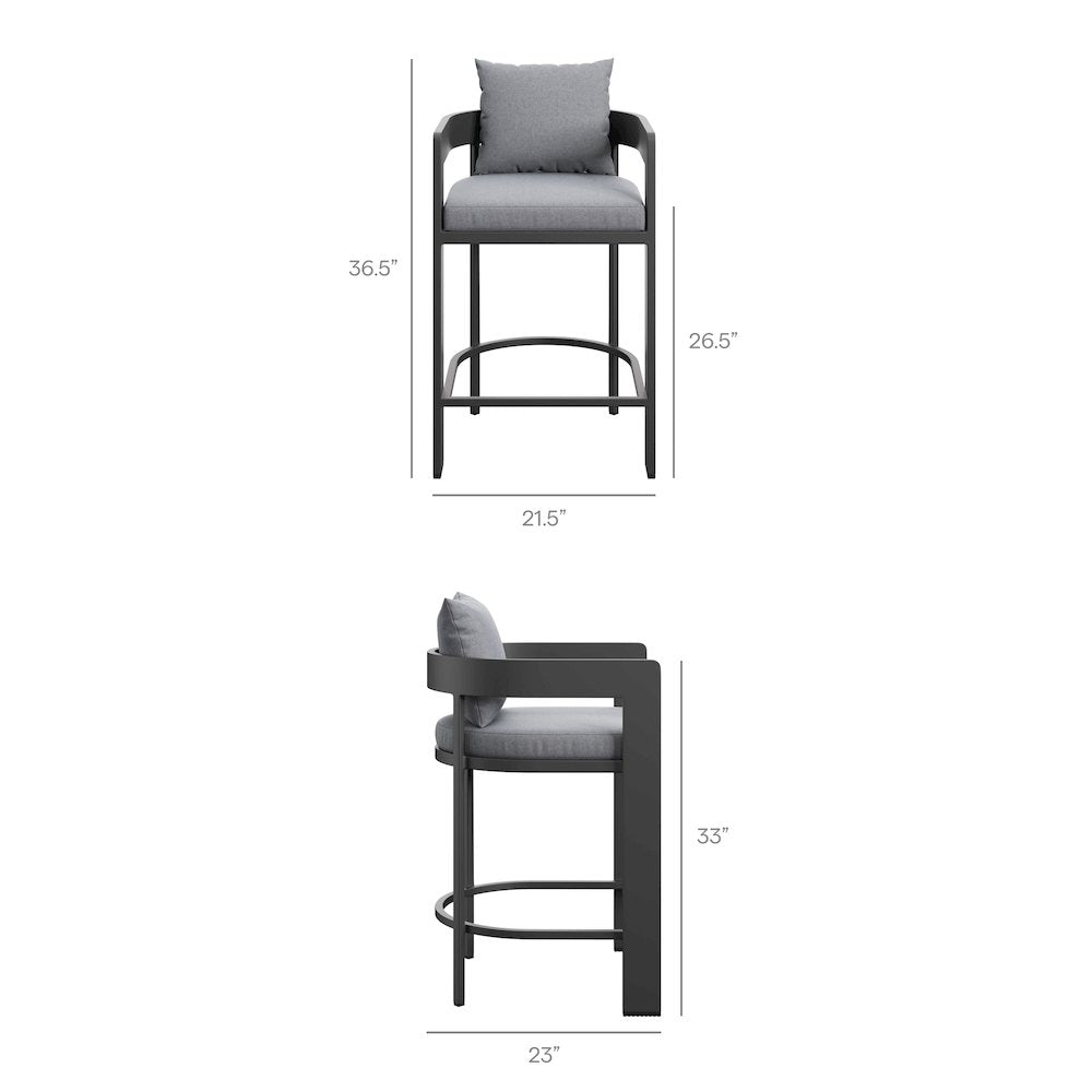 Tahoe Outdoor Patio Patio Aluminum Counter Stool