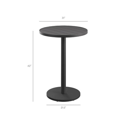 Tahoe 3-Piece Outdoor Patio Aluminum Bar Set