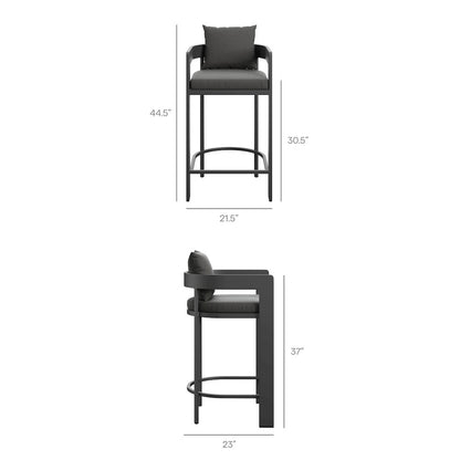 Tahoe 3-Piece Outdoor Patio Aluminum Bar Table Set