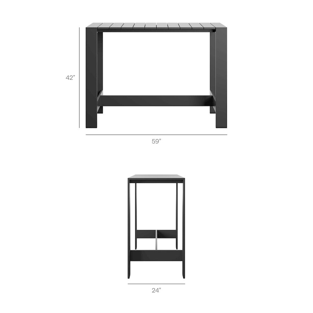 Tahoe 5-Piece Outdoor Patio Bar Table Set
