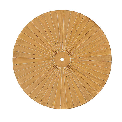 Cielo 59" Sunburst Outdoor Patio Teak Dining Table