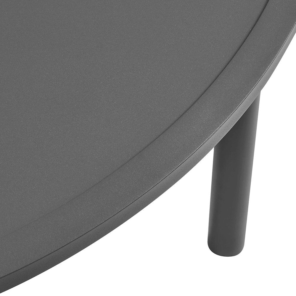 Porta 2 Piece Nesting Outdoor Patio Aluminum Coffee Table Set - Charcoal