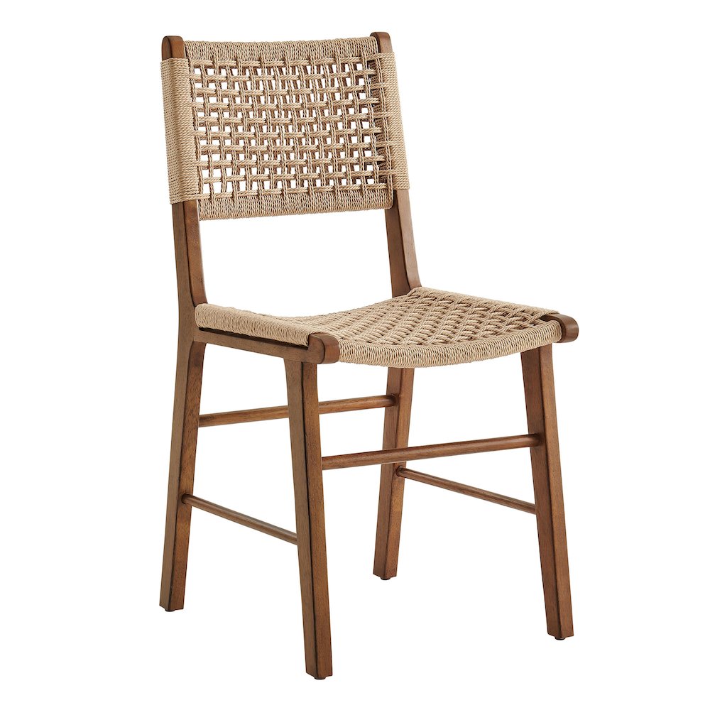 Tindra Woven Dining Chairs Set of 2 - Walnut