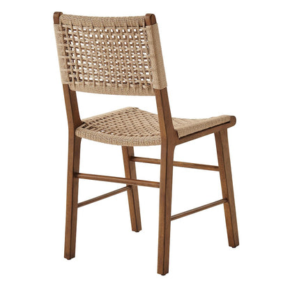 Tindra Woven Dining Chairs Set of 2 - Walnut