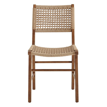 Tindra Woven Dining Chairs Set of 2 - Walnut