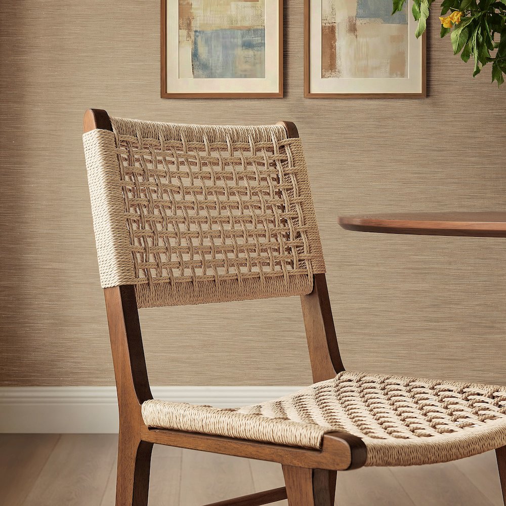 Tindra Woven Dining Chairs Set of 2 - Walnut