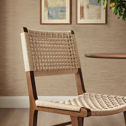 Tindra Woven Dining Chairs Set of 2 - Walnut