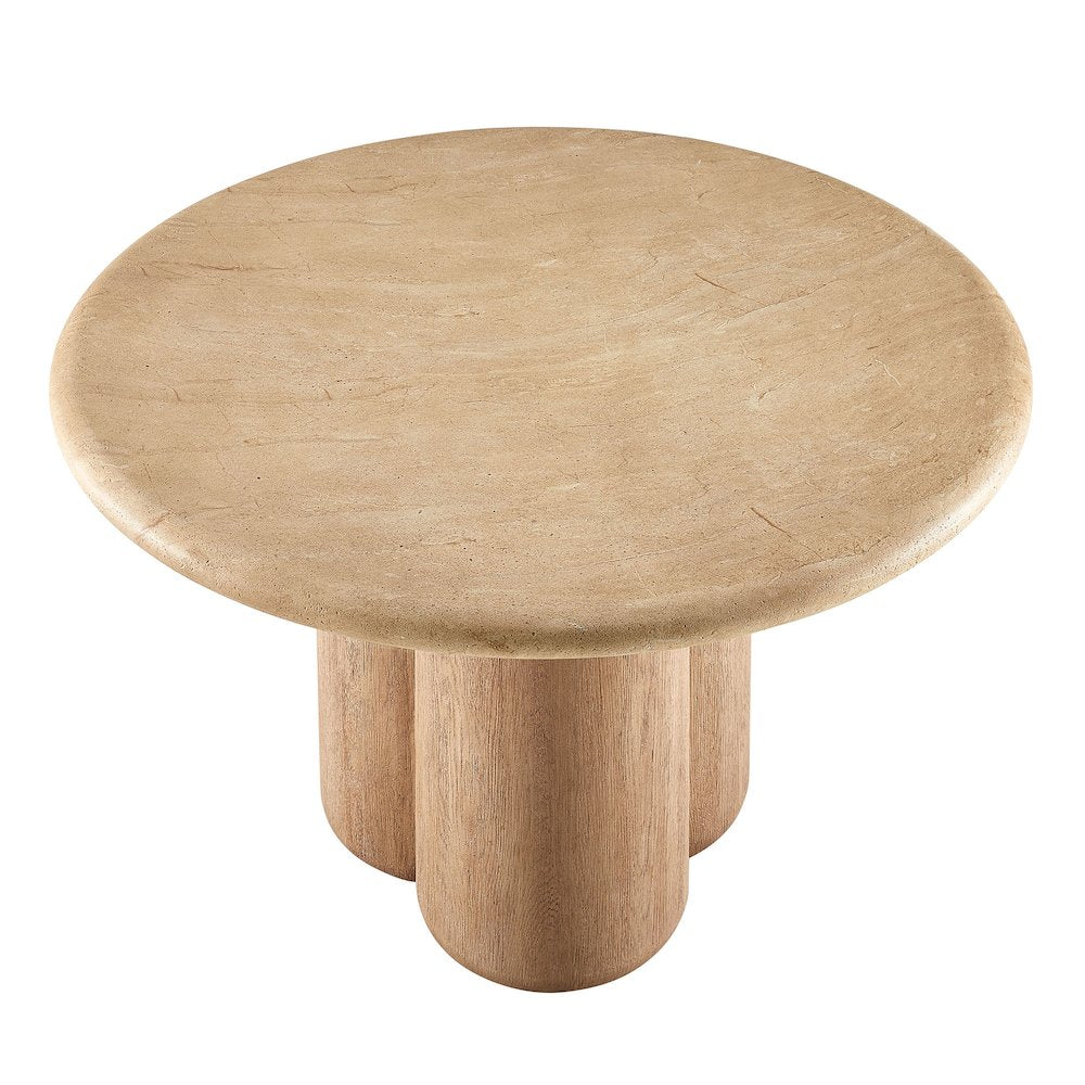 Tori 48 Inch Round Indoor and Outdoor Patio Dining Table