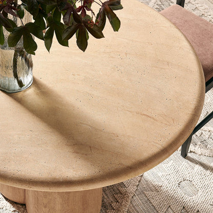 Tori 48 Inch Round Indoor and Outdoor Patio Dining Table
