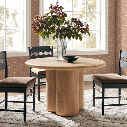 Tori 48 Inch Round Indoor and Outdoor Patio Dining Table