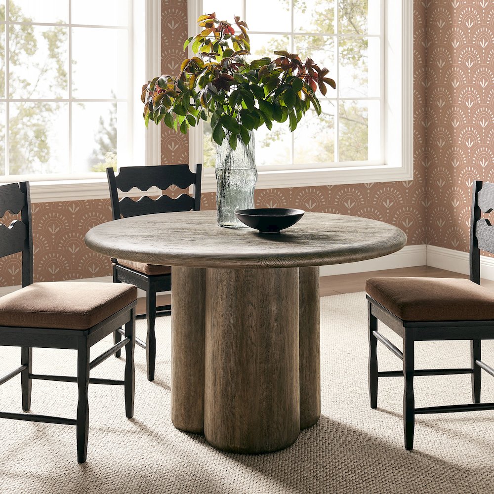 Tori 48 Inch Round Indoor and Outdoor Patio Dining Table