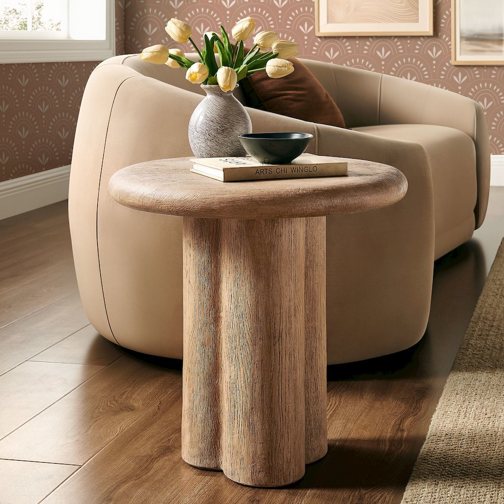 Tori 20 Inch Round Indoor and Outdoor Patio Side Table