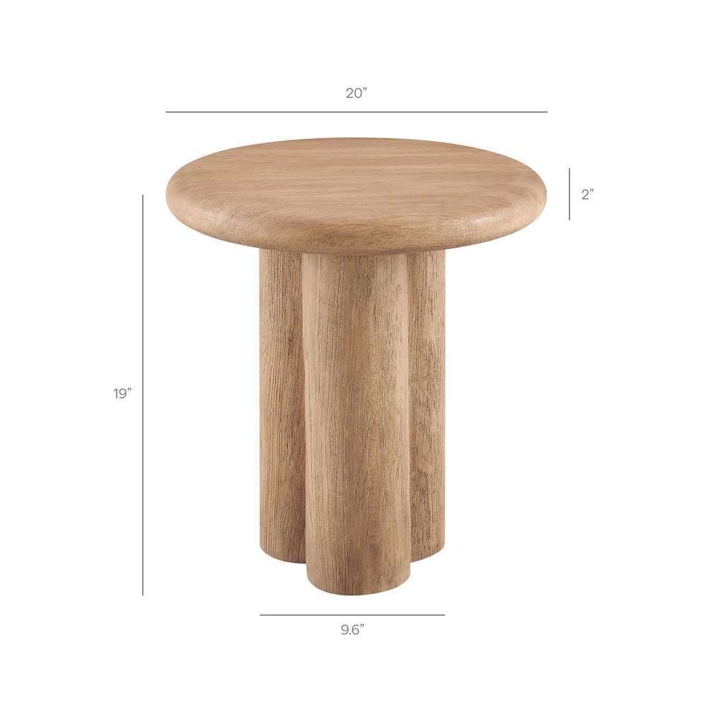 Tori 20 Inch Round Indoor and Outdoor Patio Side Table