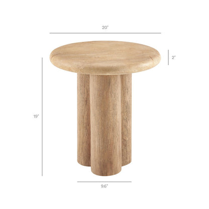 Tori 20 Inch Round Indoor and Outdoor Patio Side Table
