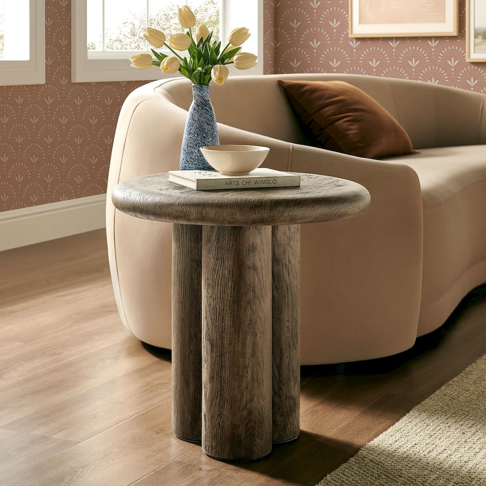 Tori 20 Inch Round Indoor and Outdoor Patio Side Table