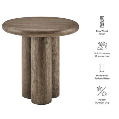 Tori 20 Inch Round Indoor and Outdoor Patio Side Table