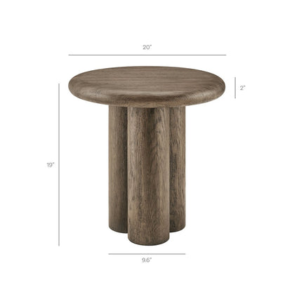 Tori 20 Inch Round Indoor and Outdoor Patio Side Table